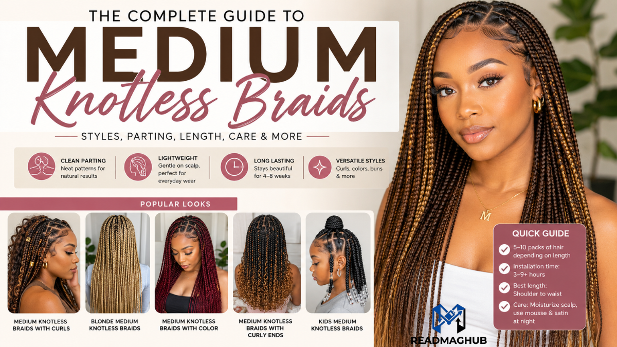 Medium Knotless Braids